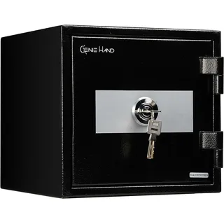 Genie Hand | Feuerfester Mechanischer Möbeltresor mit Fingerabdruck-Öffnung, Kombination und Schlüssel, Tresor für Zuhause mit B-Schloss