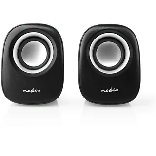 Nedis CSPR10020BK Lautsprecher Schwarz, Silber