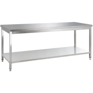 GastroHero Edelstahl Arbeitstisch Basic 20x6 mit Grundboden