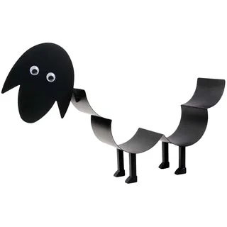 Gadgy Klopapierhalter Schaf – Toilettenpapierhalter Stehend für 7 Rollen – WC Papierhalter & Ersatzrollenhalter – Lustige Toilettenpapier Aufbewahrung aus Metall, Schwarz