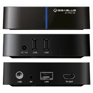 GiGaBlue X1 PRO 4K Android TV Box mit Satelliten-Tuner – Smart Entertainment in Ultra HD