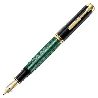Pelikan Souverän M800 Kolbenfüller schwarz/grün/gold F (fein), 1 St.