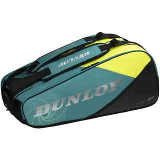 Dunlop SX-Performance Tasche für 12 Schläger, Blaugrün-Schwarz-Gelb