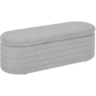 Homcom Sitzbank mit Stauraum Holzbeine für Schlafzimmer, 116 x 41 x 40,5 cm, Hellgrau