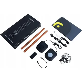 AeroBand Elektronisches Schlagzeugset PocketDrum2 MAX, Luft-Schlagstöcke & Pedale, Spielen Sie Schlagzeug überall und jederzeit, 8 Klän