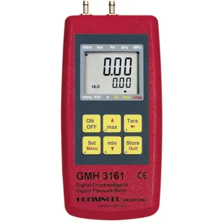Greisinger GMH 3161-01 Druck-Messgerät Luftdruck, Nicht aggressive Gase, Korrosive Gase -0.001 - 0.025 bar