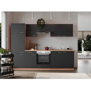 E-Geräte Glaskeramikkochfeld grau/buche nachbildung