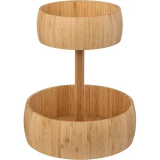 5five simply smart 5five Dekoschale, Zweistöckiger Obstkorb aus Bambus