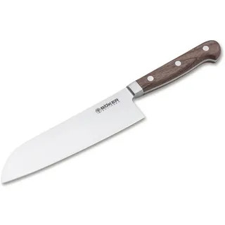 Böker Manufaktur Solingen Manufaktur Heritage Santoku Messer Walnussholz/Edelstahl Braun-Silber, Klingenlänge: 17,80cm, 130905