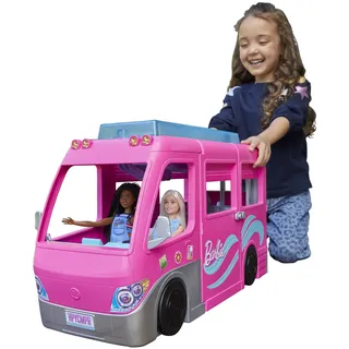 Barbie Puppenauto Super Abenteuer-Camper Pink HCD46