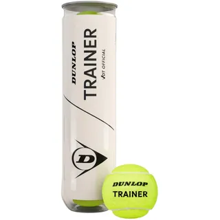 Dunlop Tennisball Trainer, VDT Offizieller, Premium Tennis Trainingsball - für Sand, Hartplätze und Rasen (4 Bälle)