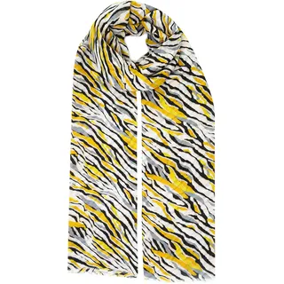 Modeschal HARPA "DORINA", Damen, gelb, schwarz, 50% Viskose, 50% Baumwolle, gestreift, mehrfarbig, Modetücher, in schöner Streifenoptik