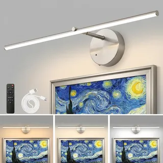 Actask Bilderleuchte Kabellos Fernbedienung 60CM LED Bildbeleuchtung