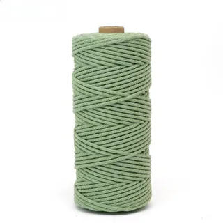 BICI Makramee Garn 3mm | Premium Makramee Garn| Garn Makramee 100m/200m | Baumwollkordel | Premium Makramee Garn Für DIY Handwerk Stricken (grüne Bohnenpaste,200M)