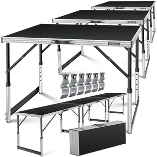 Kesser Multifunktionstisch Profi 100 x 60 cm 30 kg Schwarz
