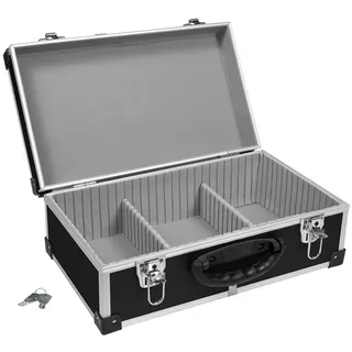 anndora CD Koffer für 60 Standard CD Cases - 43 x 29 x 18,5 cm - Schwarz