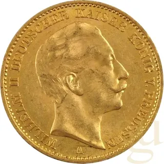 20 Mark Goldmünze Wilhelm II von Preußen