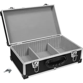 anndora CD Koffer für 60 Cds inkl. Schlüssel - für 60 CDs | Schwarz