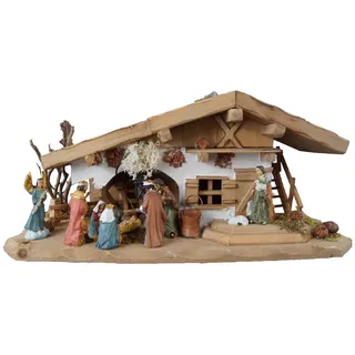 Traditionelle Weihnachtskrippe Schupf inkl. 11-tlg. Figurensatz K 111, Maße Krip