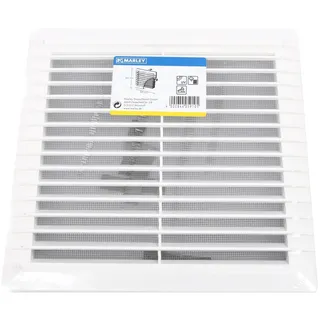 Marley - Lüftungsgitter 225 X 225 Mm, Mit Fliegengitter, Weiß Lüftungsgitter