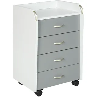 Interlink Novi Rollcontainer 40 x 37 x 65 cm grau / weiß