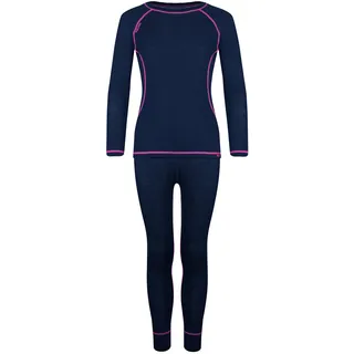 TROLLKIDS Merino Funktionsunterwäsche-set - Navy / Magenta - 98 cm