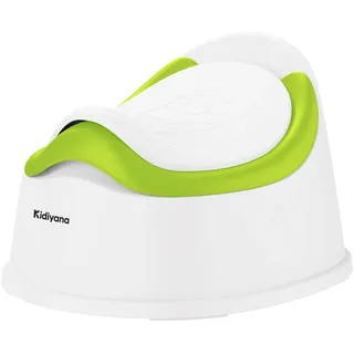 Kidiyana Abhaltetöpfchen Baby, Kinder Töpfchen mit Deckel, Töpfchentraining Nachttopf daheim & Reisetoilette unterwegs – BPA-frei, Schadstofffrei, Rutschfest, Innentopf mit Spritzschutz, Grün