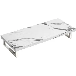 doporro Waschtischplatte Waschbeckenauflage 50x120cm Waschtischkonsole in Weißer Marmor für Waschschalen inkl. Konsolenhalterung Wandmontage