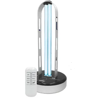 ZKX Professionelle UVC Desinfektions lampe 60W/120W - 99,9% Keimabtötung inkl. Ozon/Ozonfrei, Smart Timer & Bewegungssensor für Schnelle Desinfektion in Haushalt/Büro/Haustierbereichen