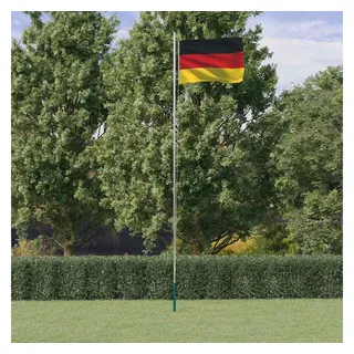 vidaXL Flagge Deutschlands mit Mast 6,23 m Aluminium