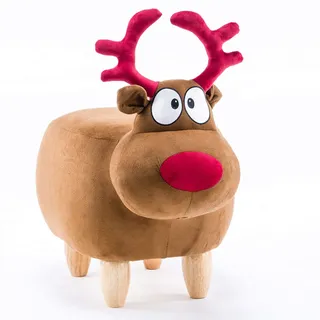 Möbel Akut Tierhocker Polsterhocker Kinder - Hocker Deko - Tiere - Animals (Rentier)