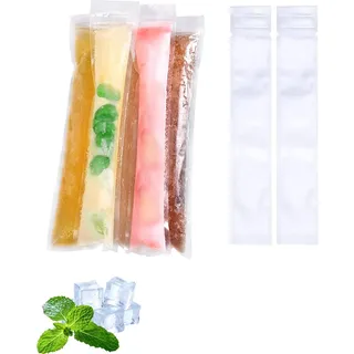 Taozoey Wassereis, 120 Stück Wassereis Tüten, Eisformen Eis am Stiel, Eisstiele wegwerf eis pop form, BPA Kostenlose Ice Pop Pouch, für Joghurt, Eisbonbons