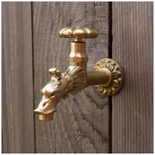 Antikas Wasserspeier Wasserhahn für Brunnen, Wasserspeier Drachenkopf aus Messing