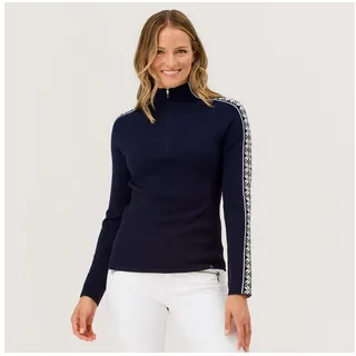 KRIMSON KLOVER Strickpullover Slalom Zip Neck Blau L