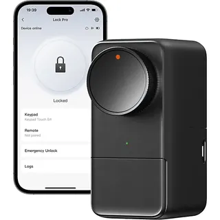 SwitchBot Smart Lock Pro Smartes elektronisches Türschloss, Schwarz