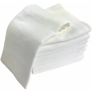 M.M.C. Spucktuch Mullwindel Unifarben, (10-tlg), 80x70 cm Mulltücher weiß