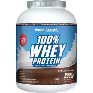 Body Attack 100% Whey Protein Chocolate Cream Pulver 2300 g
