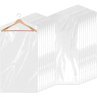 kleidersack,Transparente Kleidersäcke aus Kunststoff,kleidersack anzug,kleidersack lang,kleidung aufbewahrung,Staubdicht Kleiderhülle, Trockenreinigungsbeutel,für Kleider, Anzüge,30 Stück,60x90CM