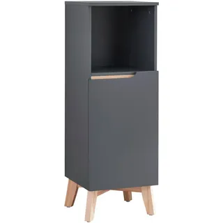 [en.casa] Badezimmerschrank Overath 86x30x30cm Grau