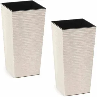 Set 2-tlg. 30 x 30 x 57 cm weiß