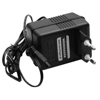 WINDHAGER Adapter, 220/9 V (mit 2 m Kabel, Schwarz