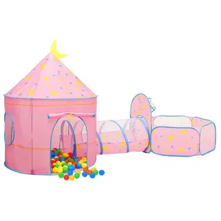 vidaXL Spielzelt mit 250 Bällen Rosa 301x120x128 cm
