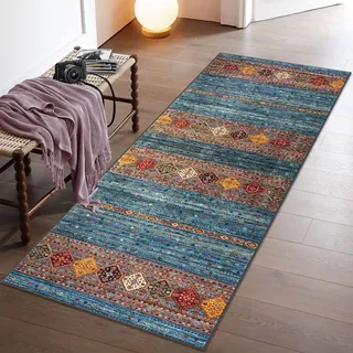 Küchenteppich Waschbar rutschfest Teppich Läufer Flur breit Teppichläufer für Schlafzimmer Küche Modern Carpet Küchenläufer Fussmatte Innen Teppichläufer auf Maß Meterware Flurteppich 80 x 180 cm