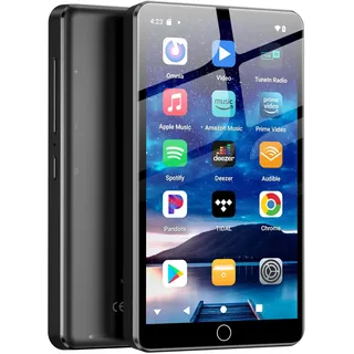 144GB MP3-Player mit WiFi Bluetooth,4.02 Zoll IPS Touch-Bildschirm, Musikplayer für Kinder, Android MP4-Player mit Spotify, Audible, Amazon Music, Deezer, Play Store (Black)