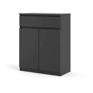 Nada Sideboard 2 Türen og 1 Schublade mattschwarz.
