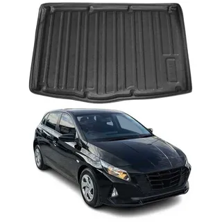 Omac Kofferraumwanne Laderaumwanne kompatibel mit Hyundai i20 2020-2026 Untere Gummi TPE Schwarz