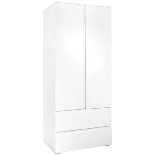 Smart Kinderkleiderschrank BEN 80 x 191 x 55 cm Holzwerkstoff weiß