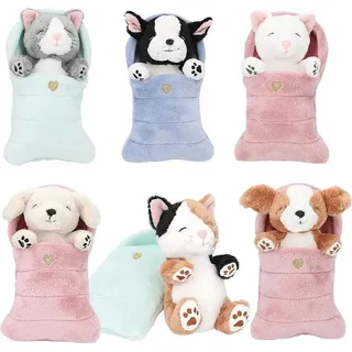 DEPESCHE TOPModel Plüsch Hunde & Katzen im Schlafsack, sortiert