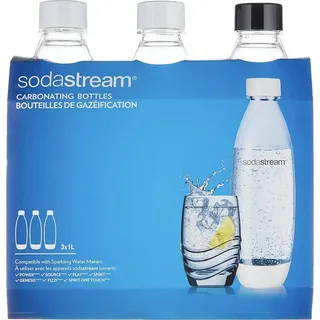 Sodastream Fuse PET-Flasche 3 x 1 l schwarz/weiß