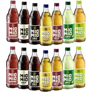 Mio Mio Limonade Probierpaket 14 Flaschen je 0,5l inkl. Mehrweg Pfand